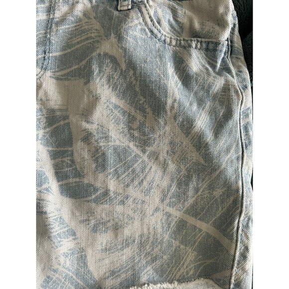 Children’s Place Girls Size 12 Acid Tie Dye Shorts Overall Cotton Denim Pockets - Picture 5 of 7